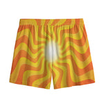 Psychedelic Burning Sun Print Mesh Shorts