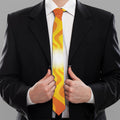 Psychedelic Burning Sun Print Necktie