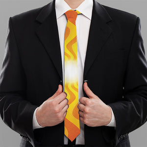 Psychedelic Burning Sun Print Necktie