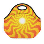 Psychedelic Burning Sun Print Neoprene Lunch Bag