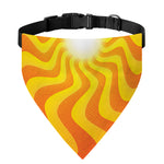 Psychedelic Burning Sun Print Over The Collar Dog Bandana