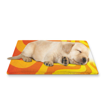 Psychedelic Burning Sun Print Pet Cooling Mat Cover