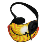 Psychedelic Burning Sun Print Pet Sling Carrier