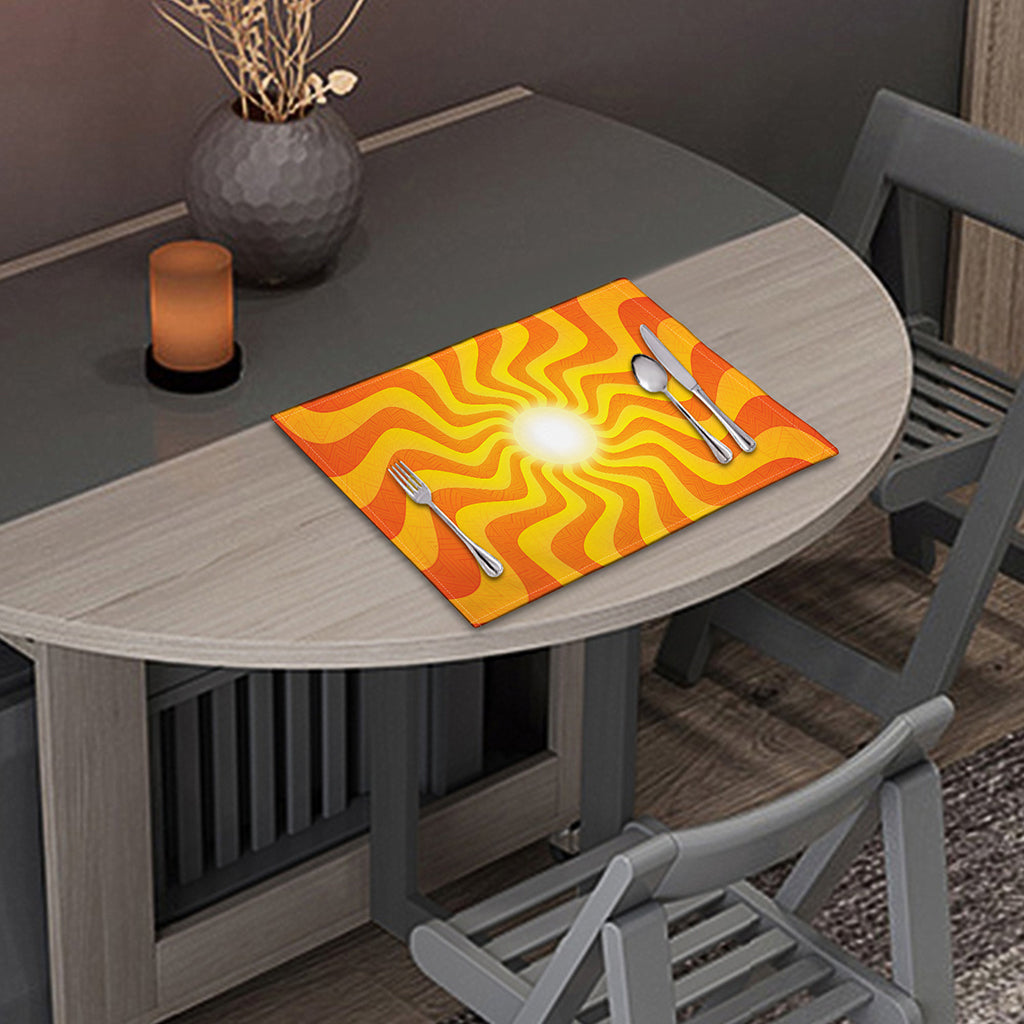 Psychedelic Burning Sun Print Placemat