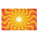 Psychedelic Burning Sun Print Polyester Doormat