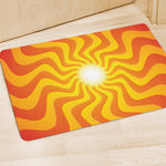 Psychedelic Burning Sun Print Polyester Doormat