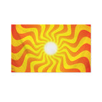 Psychedelic Burning Sun Print Polyester Flag