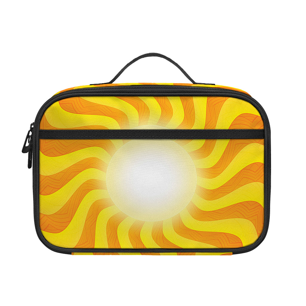 Psychedelic Burning Sun Print Portable Lunch Bag
