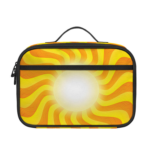 Psychedelic Burning Sun Print Portable Lunch Bag