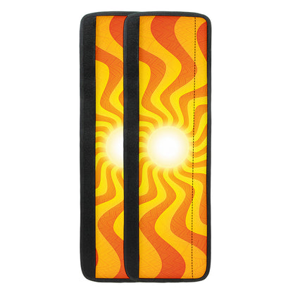 Psychedelic Burning Sun Print Refrigerator Handle Covers