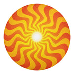 Psychedelic Burning Sun Print Round Blanket