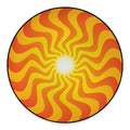 Psychedelic Burning Sun Print Round Floor Mat