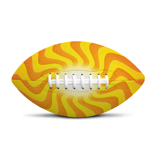 Psychedelic Burning Sun Print Rugby Ball