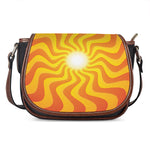 Psychedelic Burning Sun Print Saddle Bag