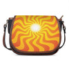 Psychedelic Burning Sun Print Saddle Bag