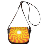 Psychedelic Burning Sun Print Saddle Bag