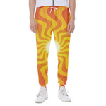 Psychedelic Burning Sun Print Scuba Joggers