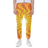 Psychedelic Burning Sun Print Scuba Joggers