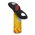 Psychedelic Burning Sun Print Single Neoprene Wine Tote