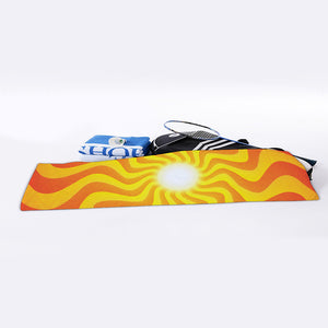 Psychedelic Burning Sun Print Sports Towel