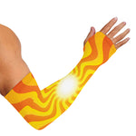 Psychedelic Burning Sun Print Sun Protection Arm Sleeves