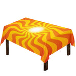 Psychedelic Burning Sun Print Tablecloth
