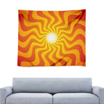 Psychedelic Burning Sun Print Tapestry