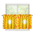 Psychedelic Burning Sun Print Tier Curtains