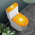 Psychedelic Burning Sun Print Toilet Lid And Tank Cover Set
