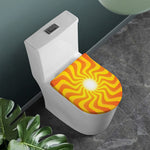 Psychedelic Burning Sun Print Toilet Lid Cover