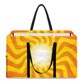 Psychedelic Burning Sun Print Utility Tote Bag