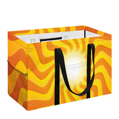 Psychedelic Burning Sun Print Utility Tote Bag