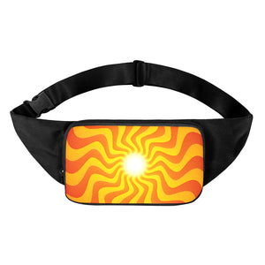 Psychedelic Burning Sun Print Waist Bag