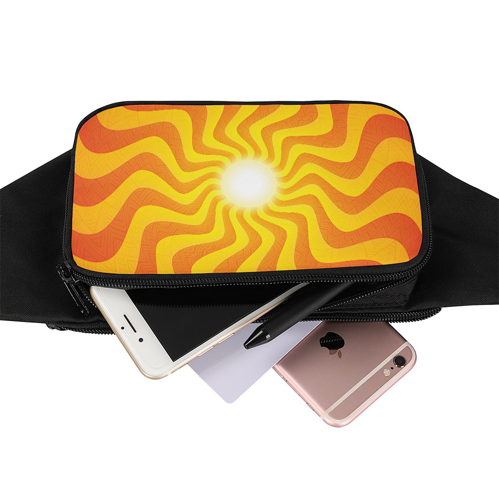 Psychedelic Burning Sun Print Waist Bag