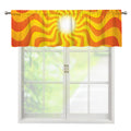 Psychedelic Burning Sun Print Window Valance
