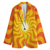 Psychedelic Burning Sun Print Women's Blazer