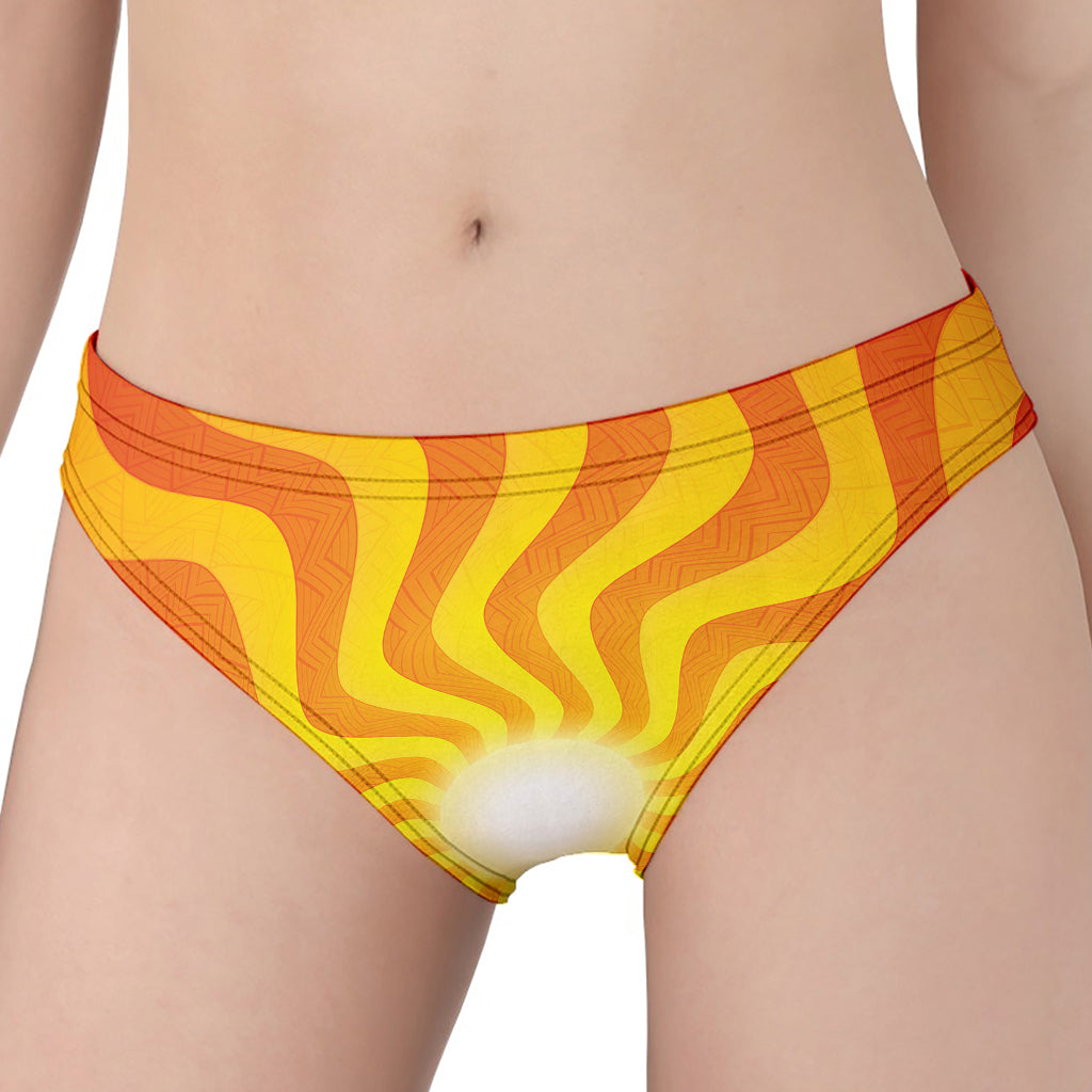 Psychedelic Burning Sun Print Women's Panties