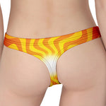 Psychedelic Burning Sun Print Women's Thong