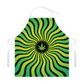 Psychedelic Cannabis Leaf Print Adjustable Apron