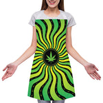 Psychedelic Cannabis Leaf Print Adjustable Apron
