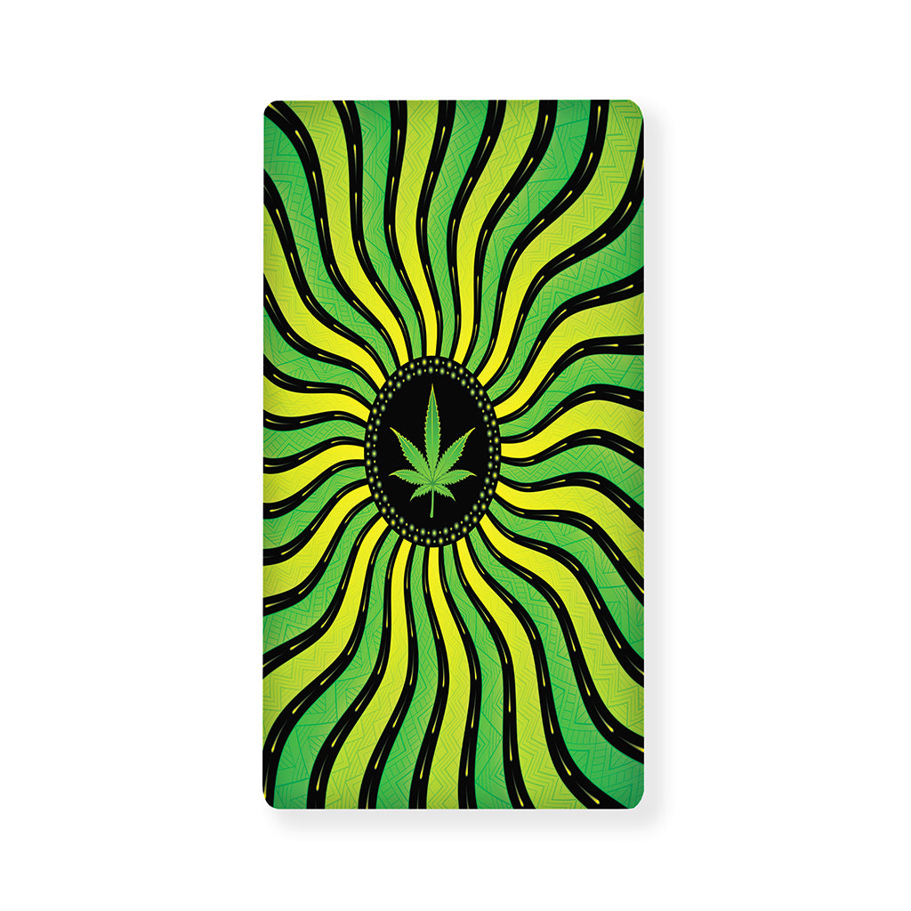 Psychedelic Cannabis Leaf Print Baby Crib Sheet