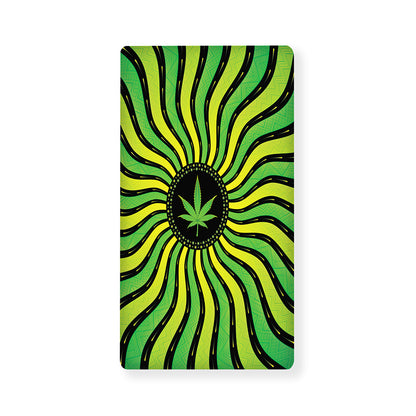 Psychedelic Cannabis Leaf Print Baby Crib Sheet
