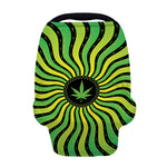 Psychedelic Cannabis Leaf Print Baby Seat Cover