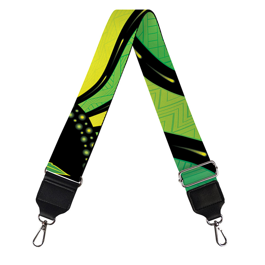 Psychedelic Cannabis Leaf Print Bag Strap