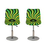 Psychedelic Cannabis Leaf Print Bar Stool Covers