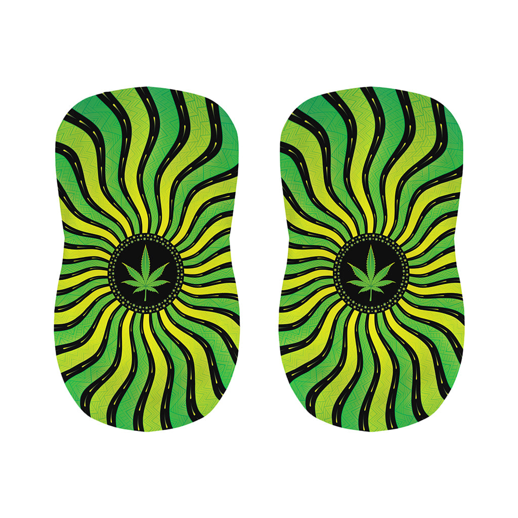 Psychedelic Cannabis Leaf Print Bar Stool Covers