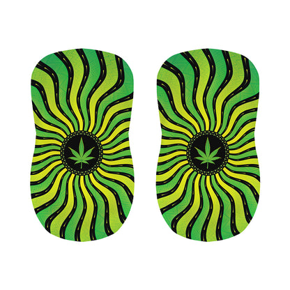 Psychedelic Cannabis Leaf Print Bar Stool Covers