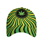 Psychedelic Cannabis Leaf Print Baseball Cap