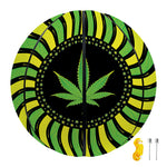 Psychedelic Cannabis Leaf Print Basketball