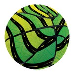 Psychedelic Cannabis Leaf Print Basketball